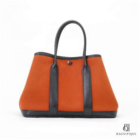 hermes garden party canvas orange|hermes garden party 30 bag.